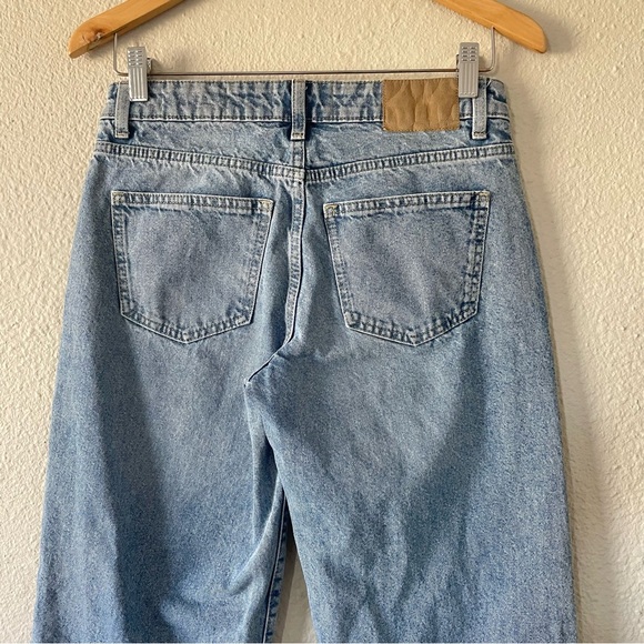 Cotton On Low Rise Straight Jeans Women’s Size 4 (26) Blue Light Wash Ripped Y2K - Picture 8 of 14